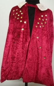 Kids Costumes to Hire - Red Velvet Cape Short - CHILD